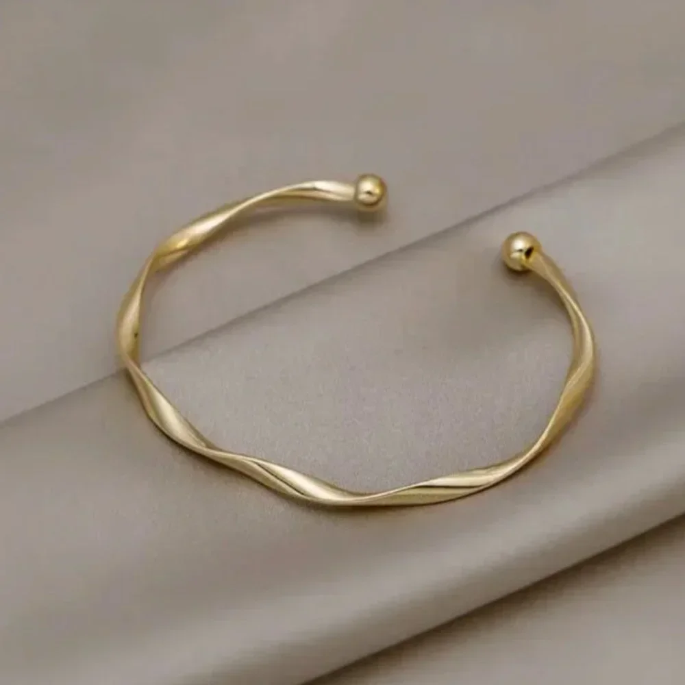 Anthro Gold Bangle Bracelet